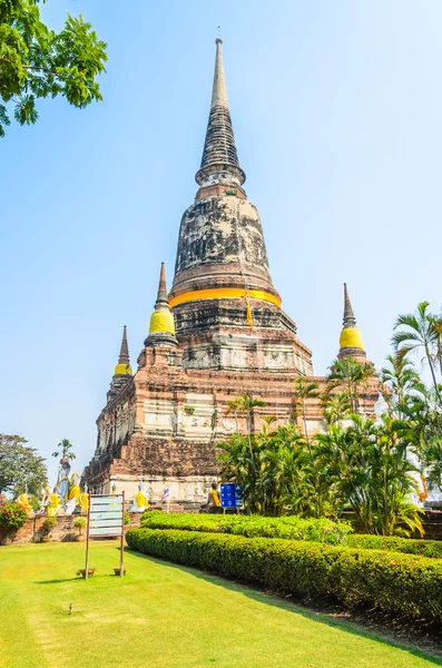 Wat Yai Chaimongkol temple in ayutthaya Thailand — Stock Photo, Image