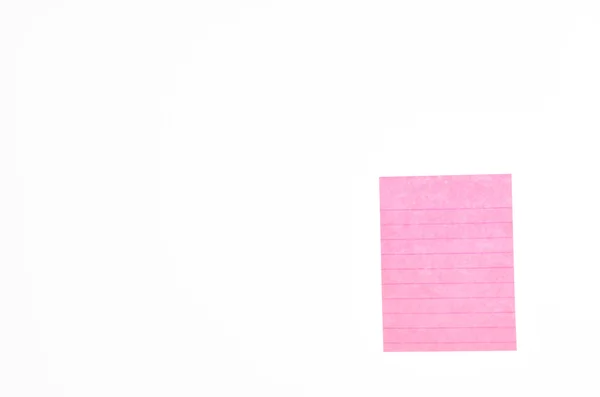 Papiernotiz isoliert auf weißem Hintergrund — Stockfoto