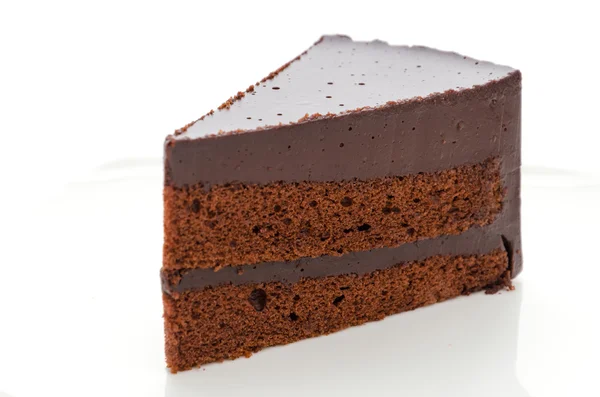 Tårta choklad isolerad på vit bakgrund — Stockfoto