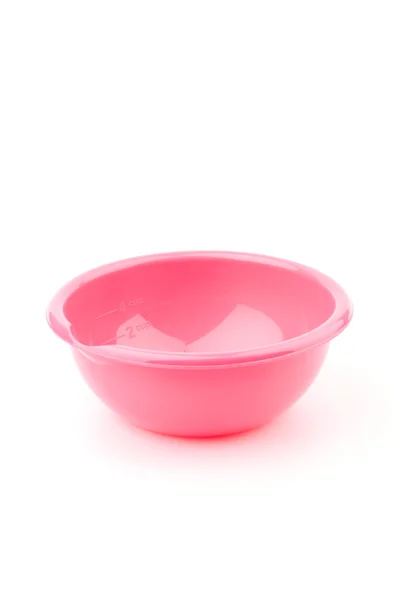 Plastic bowls isolated white background — Stock Photo, Image