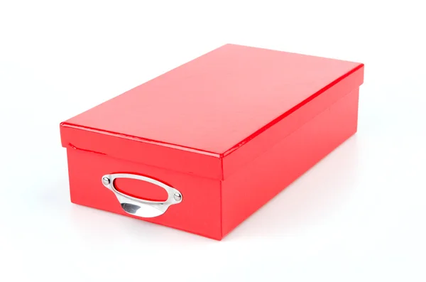 Red box isolated white background — Stock Photo, Image