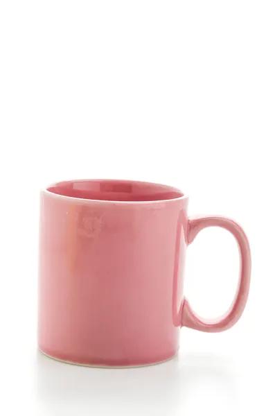 白で隔離されるマグカップの色 — ストック写真