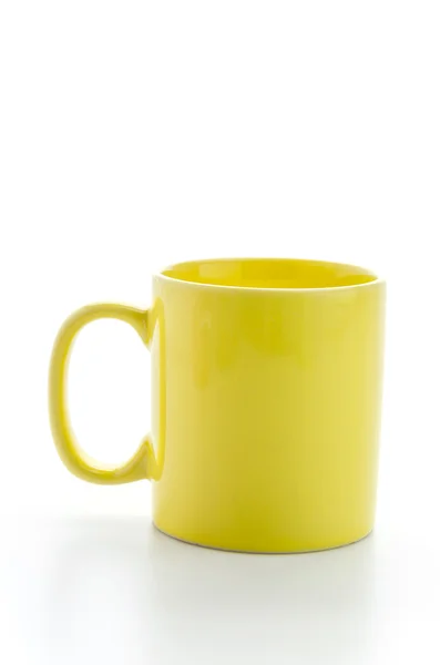 Taza de color aislada en blanco —  Fotos de Stock