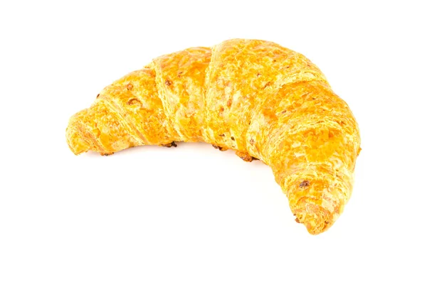 Croissant isolerade vit bakgrund — Stockfoto