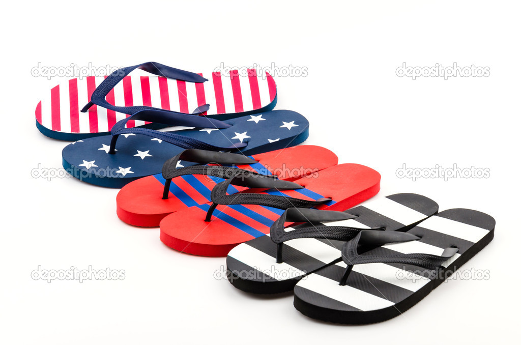 Flip flops isolated white background — Stock Photo © mrsiraphol #46145859