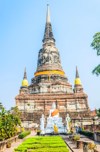 Wat Yai Chaimongkol templo em Ayutthaya Tailândia — Fotografia de Stock