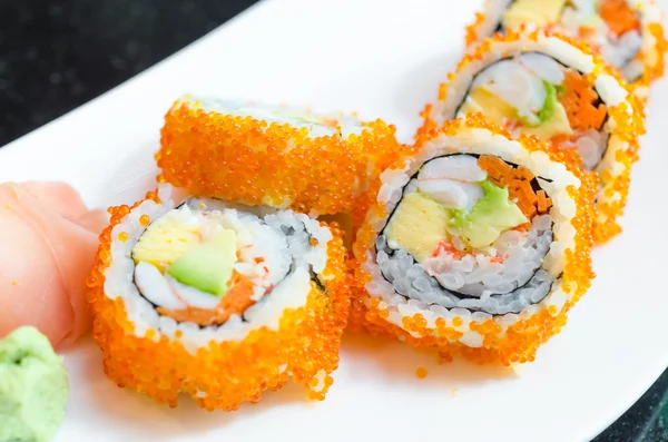 Sluiten van sushi — Stockfoto