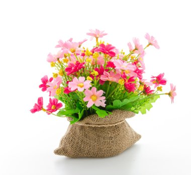 buket çiçek üzerinde beyaz izole