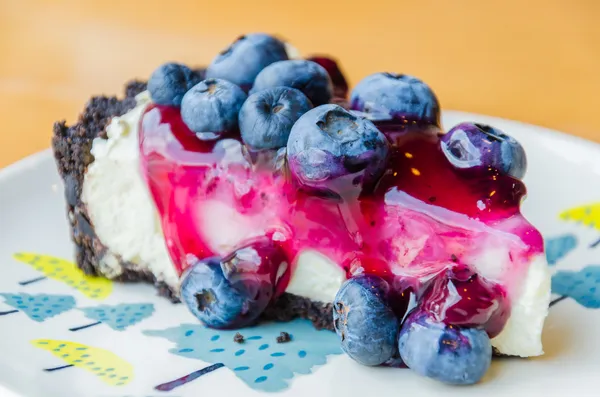Tvarohový koláč borůvkový — Stock fotografie