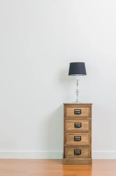 Lamp on bedside table — Stock Photo, Image