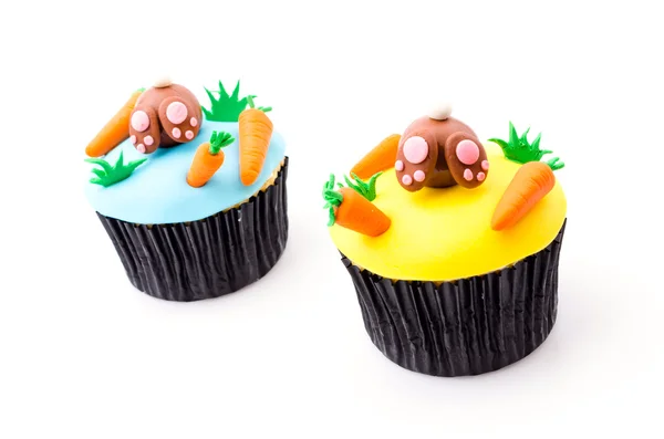 Pasqua cupcakes isolato sfondo bianco — Foto Stock