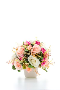 buket çiçek üzerinde beyaz izole