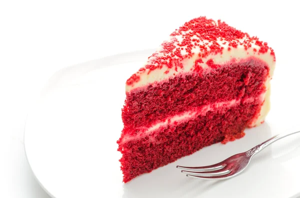 Červený sametový dort — Stock fotografie