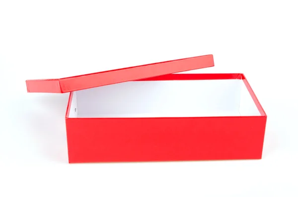 Red box isolated white background — Stock Photo, Image