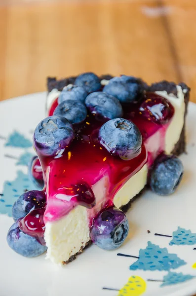 Tarta de queso con arándanos — Foto de Stock