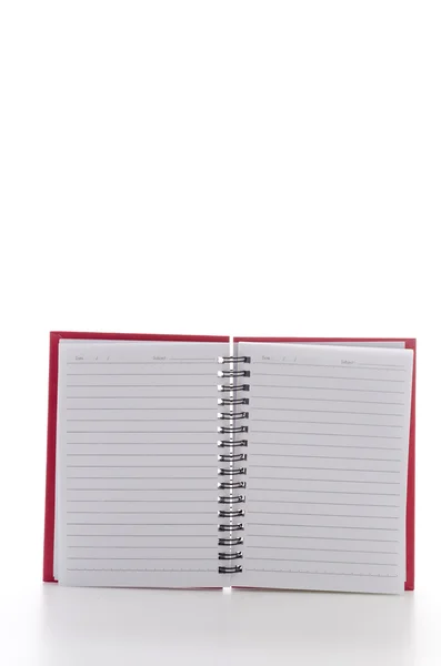 Σημειωματάριο απομονώνονται σε λευκό — Φωτογραφία Αρχείου