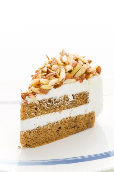 Beyaz arka plan üzerinde izole kahve kek — Stok fotoğraf