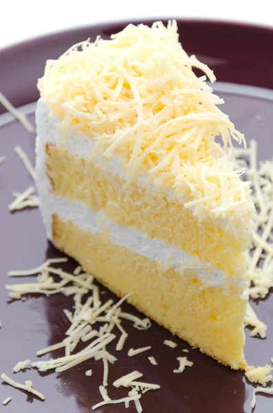 Cheesecake isolated white background — Stock Photo, Image