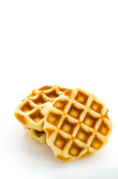 Beyaz arkaplanda izole edilmiş waffle — Stok fotoğraf