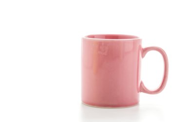 Özel renk üzerine beyaz izole kupa