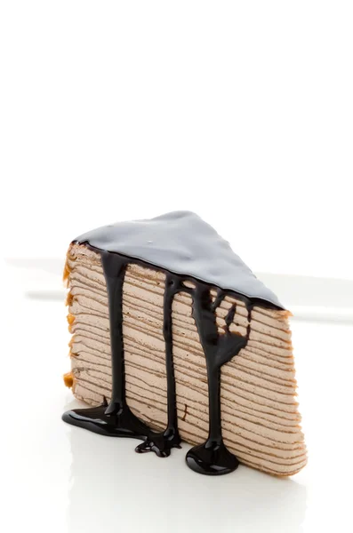 Ciocolata crepe tort — Fotografie, imagine de stoc