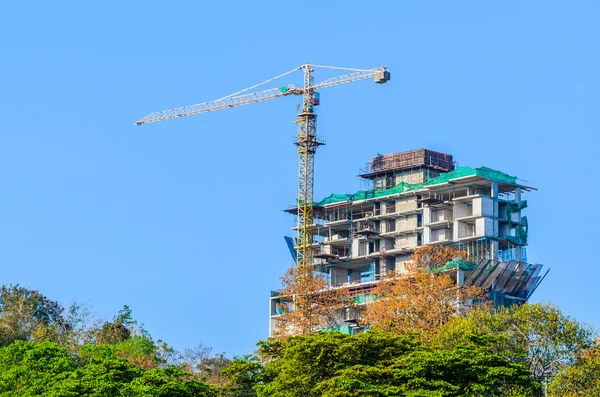 Construcción de grúas — Foto de Stock