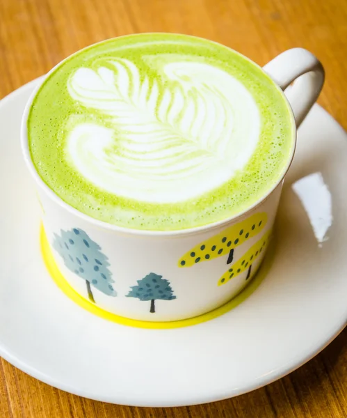 Chá verde latte — Fotografia de Stock