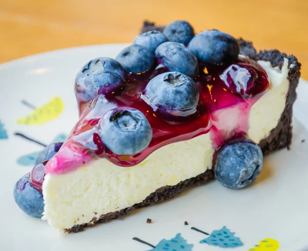 Blaubeerkäsekuchen — Stockfoto