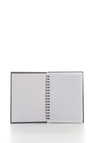 Notebook isolado em branco — Fotografia de Stock