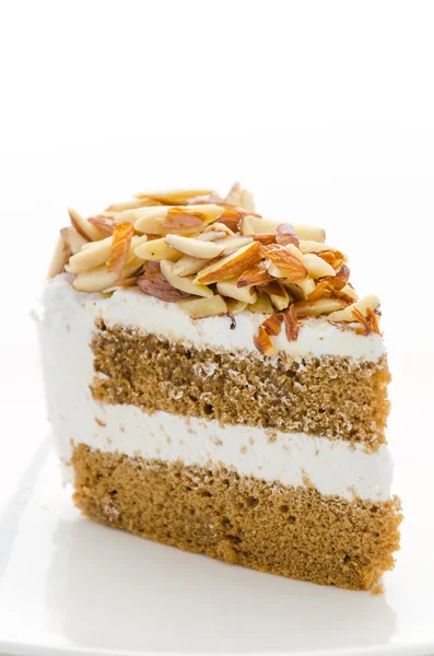 Beyaz arka plan üzerinde izole kahve kek — Stok fotoğraf