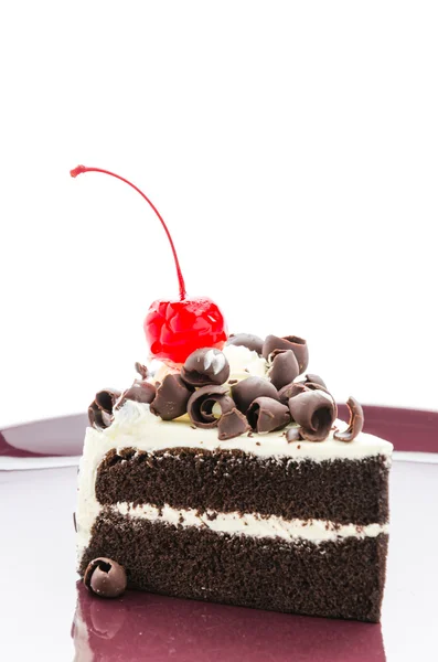 Black forest cake isolated on white background Stock Image