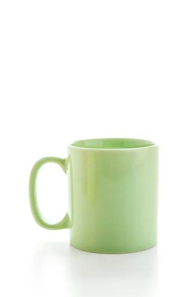 Caneca de cor isolada no branco — Fotografia de Stock