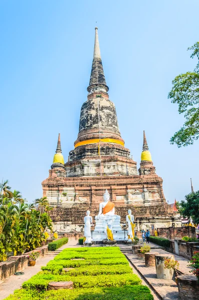 Wat yai chaimongkol chrám v ayutthaya Thajsko — Stock fotografie