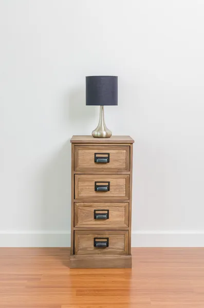 Lamp on bedside table — Stock Photo, Image