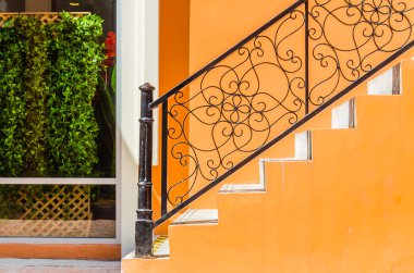 Staircase brick wall