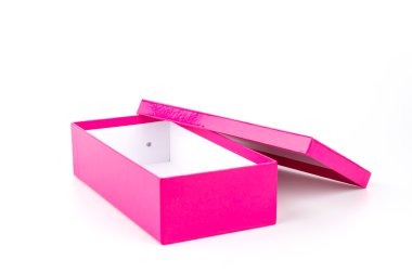 pembe kutu izole beyaz arka plan