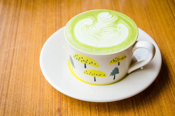 绿茶拿铁咖啡 — 图库照片
