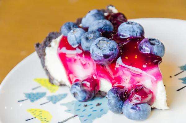 Gâteau au fromage aux myrtilles — Photo