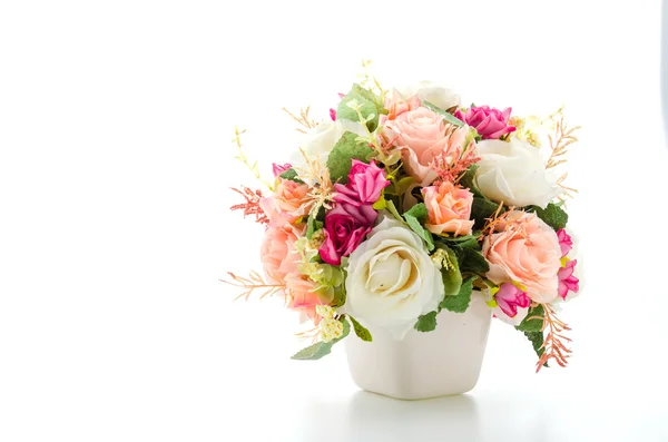 Bouquet fleurs isolées sur blanc — Photo