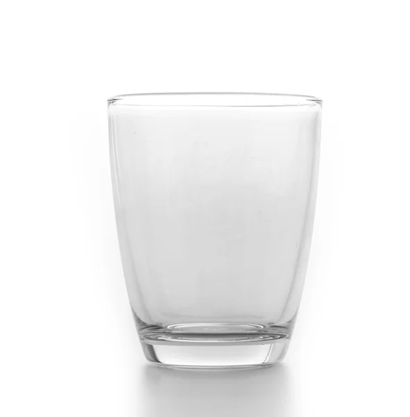 Leeg glas geïsoleerd witte achtergrond — Stockfoto