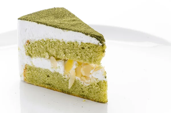 Pastel matcha aislado fondo blanco —  Fotos de Stock