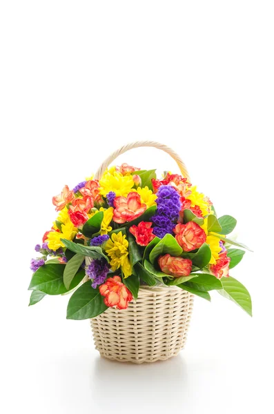 Flowers in a basket — Stock Photo, Image