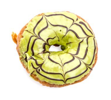 Çörek beyaz arkaplanda izole edildi