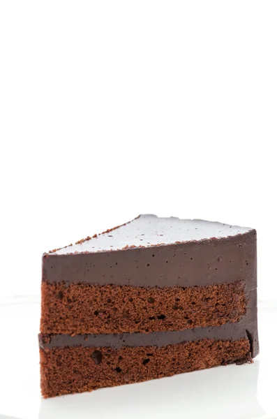 Beyaz arka plan üzerinde izole kek çikolata — Stok fotoğraf