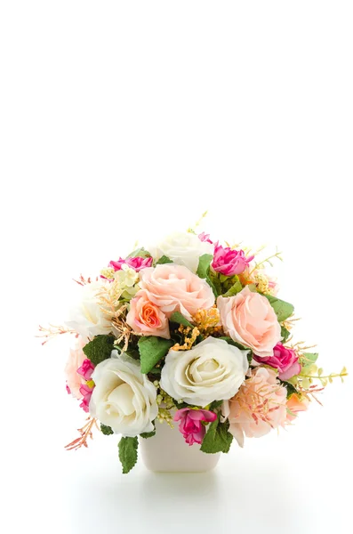 Bouquet flowers isolated on white Stock Photo