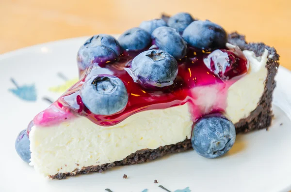 Blaubeerkäsekuchen — Stockfoto