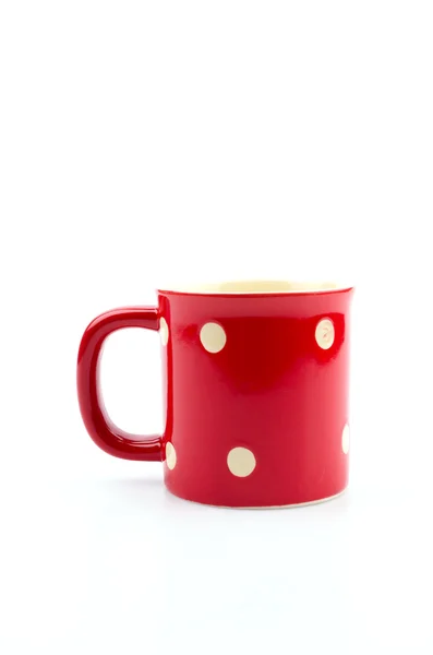 Tasse rouge isolée — Photo