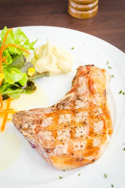 Vepřové kotlety steak — Stock fotografie