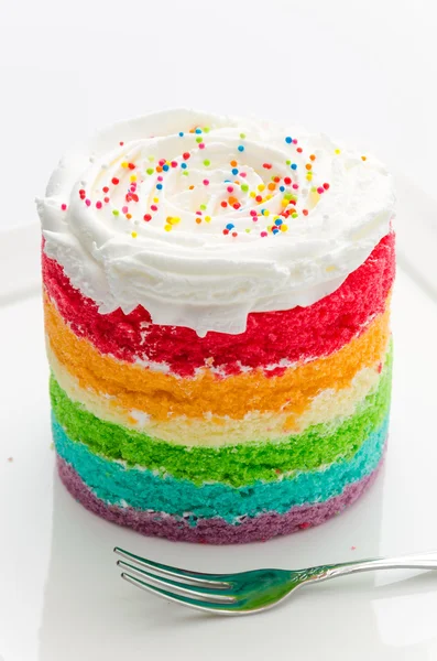 무지개 케이크 — 스톡 사진