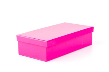 pembe kutu izole beyaz arka plan